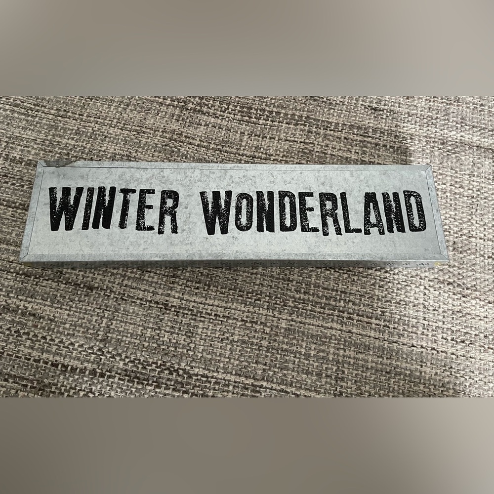Tin winter wonderland holiday‎ Christmas decoration decor light festive Santa